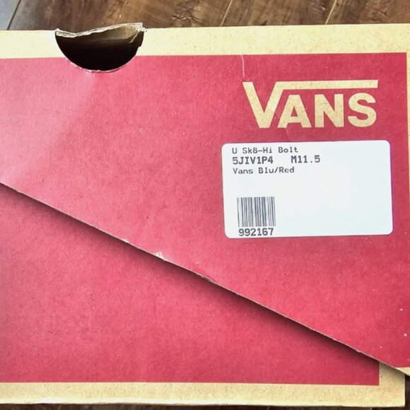 VANS Sk8-Hi BOLT Big Reveal Shoes CLASSIC NAVY Sz US 11.5 Men/ 13 Women - Picture 6 of 7